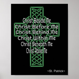Poster Chemise Croix Celtique Prière de Saint-Patrick C