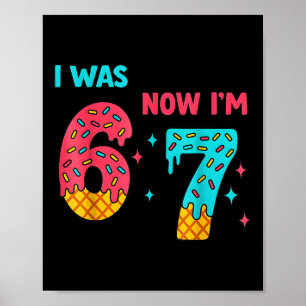 Poster Chemise d'anniversaire de 7 ans J'étais 6 maintena
