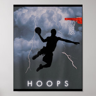 Poster Chemise de basket-ball contre la tempête de Dunk é