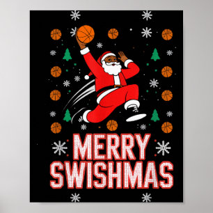 Poster Chemise de basketball garçons pyjama de Noël Merry