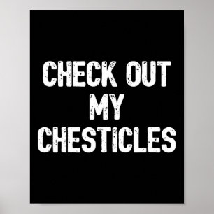 Poster Chemise De Bodybuilding Drôle Regarde Mes Chesticu