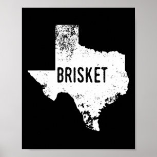 Poster Chemise de Brisket de l'État du Texas Tx Amour Mai