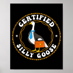 Poster Chemise de canard idiot certifié enfant drôle cana