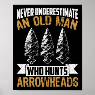 Poster Chemise de chasse Arrowhead Vieux homme Grand-père