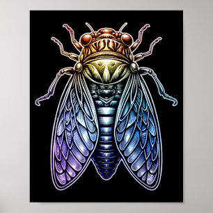 Poster Chemise de cigale insecte grande cigale de la couv
