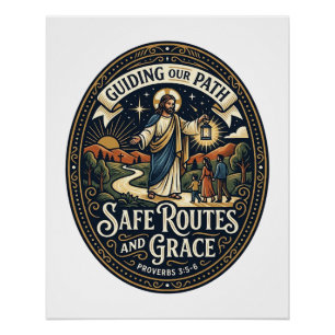 Poster Chemise de conducteur d'autobus Jésus Travailleur