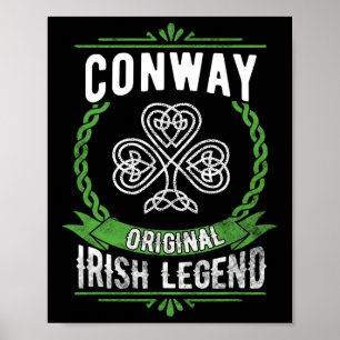 Poster Chemise de Conway Nom Légende Irlandaise St. Patri