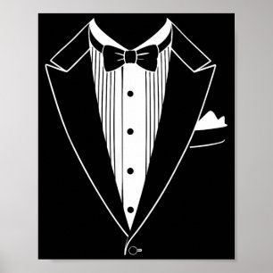 Poster Chemise de costume smoking Hommes Femmes Enfants N