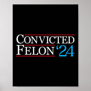 Poster Chemise de criminel condamné drôle politique 2024