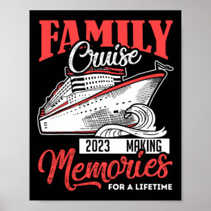 Poster Chemise de croisière en famille 2023 Vacation Funn