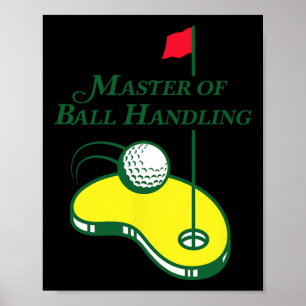 Poster Chemise de golf drôle - Maître de la manipulation 