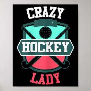 Poster Chemise de hockey sur gazon pour femmes Drôle de h
