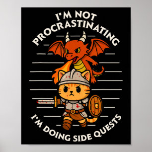Poster Chemise de joueur Rpg Je fais des quêtes secondair