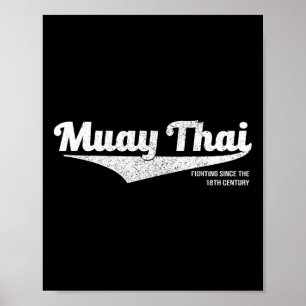 Poster Chemise de kickboxing Muay Thai en détresse, Mma B