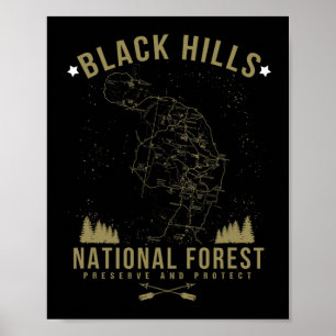 Poster Chemise de la forêt nationale de Black Hill, Dakot