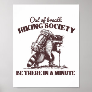 Poster Chemise de la société de randonnée essoufflée Racc