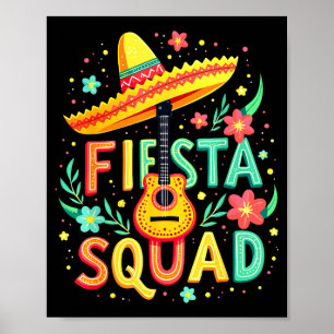 Poster Chemise de l'équipe de la fiesta mexicaine pour la