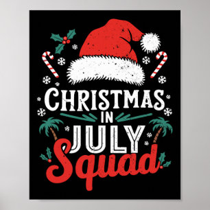 Poster Chemise de l'équipe de Noël en juillet Vacances en