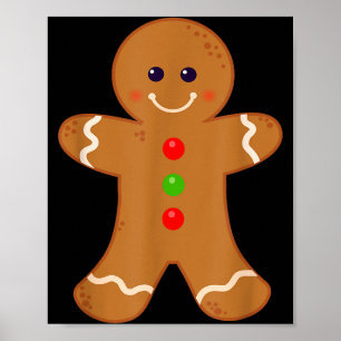 Poster Chemise de l'Homme en Pain d'Épice Noël Cuisson de