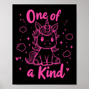 Poster Chemise de licorne unique Mignonne Saint-Valentin