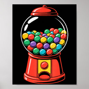 Poster Chemise de machine à Gumball Adulte Hommes Femmes