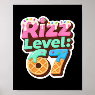 Poster Chemise de mème niveau Rizz 67 glace Cream Drip Mè