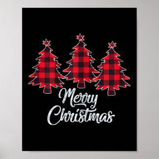 Poster Chemise de Noël Femmes Buffalo Rouge Plaid Chris