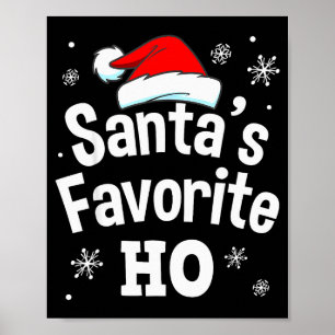 Poster Chemise de Noël préférée du Père Noël, Adulte Coqu
