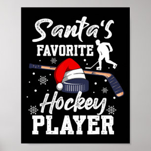 Poster Chemise de Noël préférée du père Noël pour joueur 