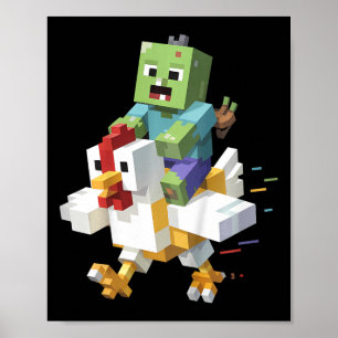 Poster Chemise de poulet Jock pour enfants Pixel Art Game