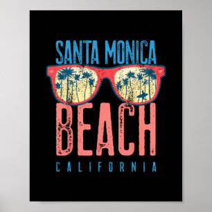 Poster Chemise de Santa Monica Beach Californie Vacances