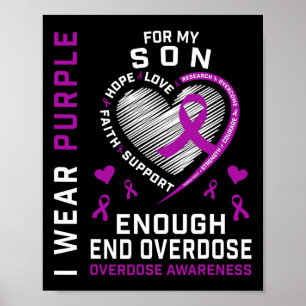 Poster Chemise de sensibilisation à la fin des overdoses