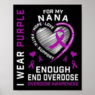 Poster Chemise de sensibilisation à la fin des overdoses