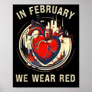 Poster Chemise de sensibilisation à la maladie cardiaque 