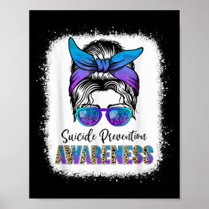 Poster Chemise de sensibilisation au suicide Cheveux Bun 