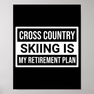 Poster Chemise de ski skis de fond est retraite hommes