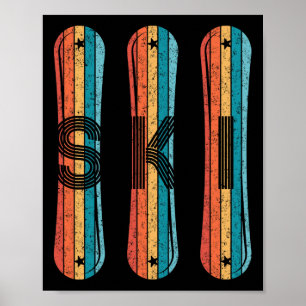 Poster Chemise De Ski vintage Pour Hommes Femmes 80s 90s