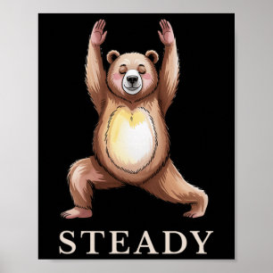 Poster Chemise de yoga Steady Bear Calme Lance Mignon Ani