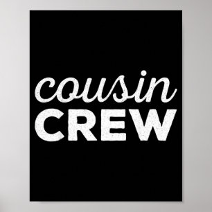 Poster Chemise d'équipe de cousins S Enfants Équipe de co