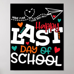 Poster Chemise Dernier Jour D'école Professeur Chemise De