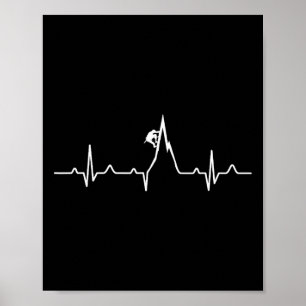 Poster Chemise d'escalade Cadeau de battement de coeur de