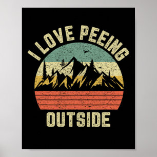 Poster Chemise drôle de camping Randonnée en plein air J'