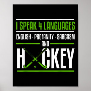 Poster Chemise drôle de hockey sur gazon Blague sarcastiq