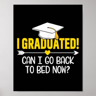 Poster Chemise Drôle - Je Suis Diplômée Puis-Je Dormir N