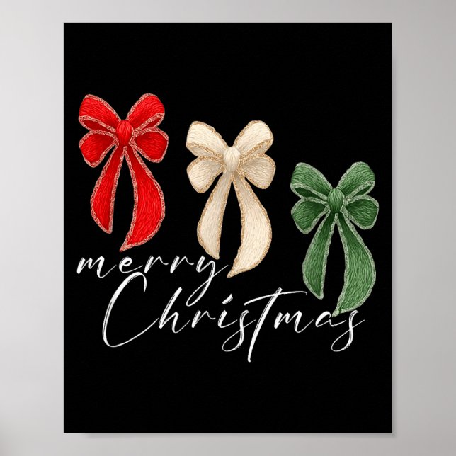 Poster Chemise drôle rétro cadeau Noël Coquette Bow Femme (Devant)
