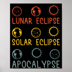 Poster Chemise Éclipse Lunaire Solaire Apocalypse Céleste