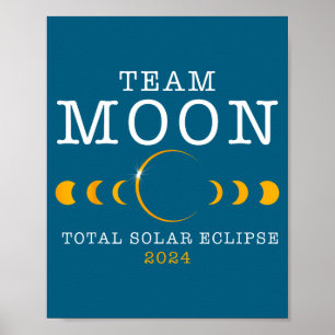 Poster Chemise Éclipse Solaire Équipe Lune Totale