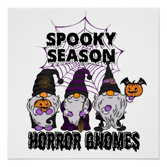 Poster Chemise éffrayante| Halloween Gnomes (Devant)