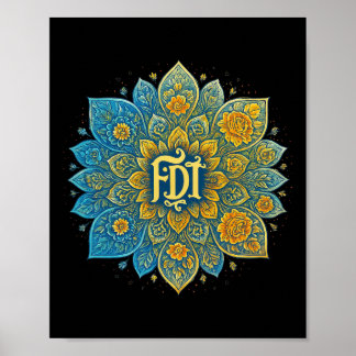 Poster Chemise féministe pro-démocratie avec design manda