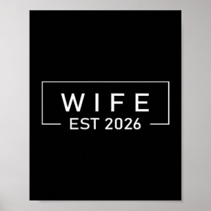 Poster Chemise Femme 2026 Juste Mariée Lune de Miel Maria